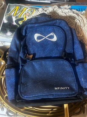 NFINITY Glitter Navy Blue Cheer Backpack